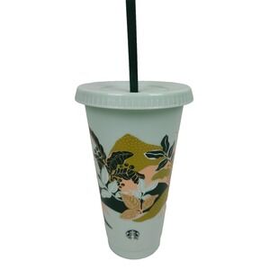 Starbucks Reusable Cold Cup 24oz Spring Earth Day Design 2024